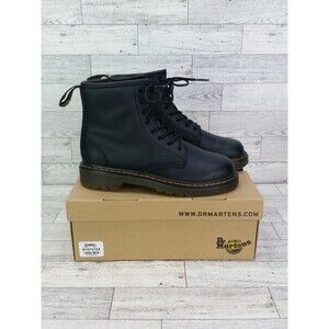 Dr. Martens 1460 J Black Leather Round Toe Lace Up/Zip Ankle Boots Boy's Size 2